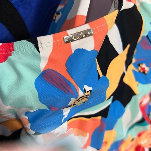 Anne Cole Women's Plus Size 22W Floral two-Piece Swimsuit Multicolor Twist Front - Picture 13 of 13